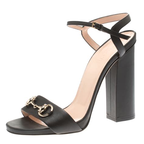 gucci horsebit sandals black|high heel gucci sandals women.